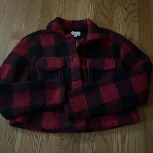 True Craft Plaid Cropped Jacket